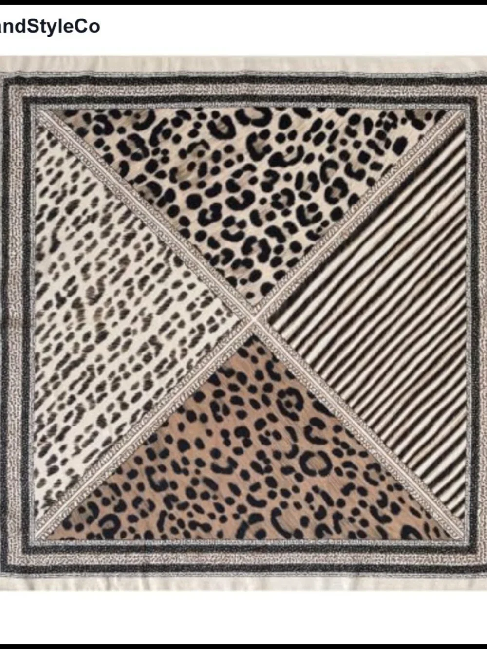 Leopard Print Silk Touch Square Head Scarf for Women - Versatile Neckerchief